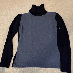 The Limited Charcoal and Black Cowl Neck Sweater